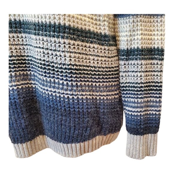 L.L. BEAN SZ XL Women's Cotton/Merino Wool Blend Long Striped Pullover Sweater - Picture 6 of 10